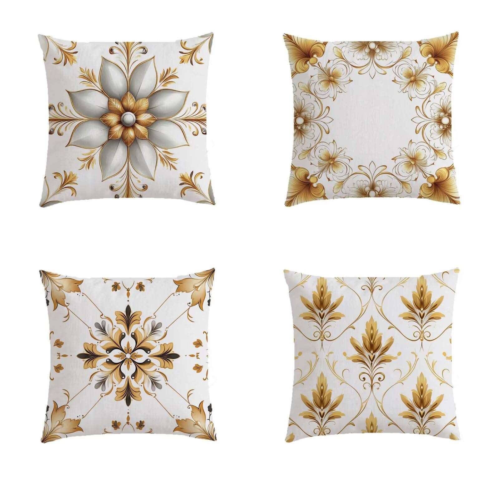 Housse coussin salon de jardin extérieur 45x45 imperméable lin S607