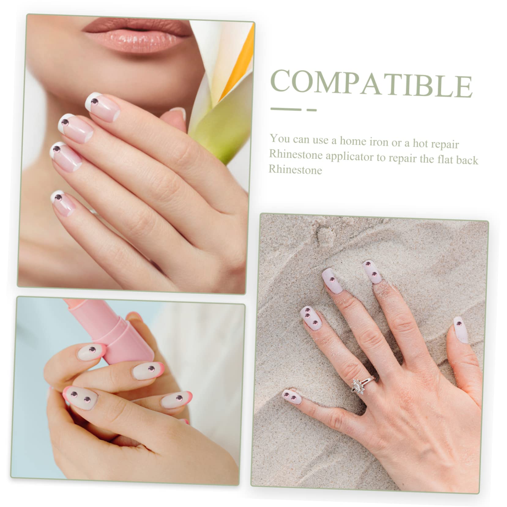 minkissy 4 Pezzi 1 Set Di Gemme Piatte Per Unghie Diamanti Per Unghie Kit Di Strass Per Nail Art Decorazioni Per Unghie Gemme Per Unghie Strass Per Manicure