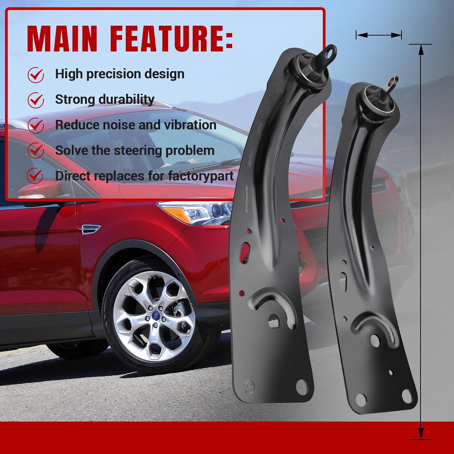 Trailing Arm Bushing Compatible with Ford Escape 2013 2014 2015 2016 2017 2018 2019 Trailing Arm Bushing Rear Left & Righ Replace CV6Z5808B CV6Z5808A 527-998 528-041