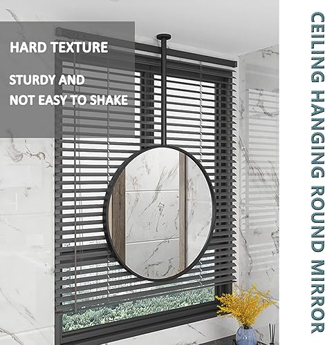 Miniatura 3 de Antourlamm Round Mirror for Wall Decor - Ceiling Mounted, 40cm 50cm 60cm 70cm Circular Simple Decorative Mirror, Hanging Wall Vanity Mirrors Make-up