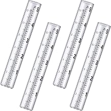 Frienda 4 Pieces Capacity Rain Gauge Glass Tube Replacement Rainfall Test Tube with Scale for Yard Garden Outdoor Home (5 Inch)