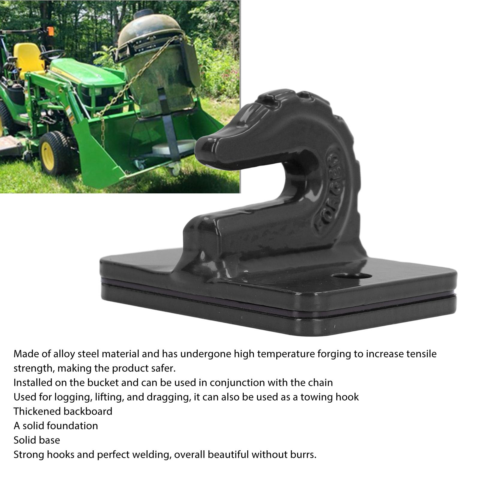 CHICIRIS Aleación de Acero del Acero del Tractor del Tractor Colocado de 15000 Lbs Ganchos de Remolque de Alimentación para de Autocaravana (BLACK)