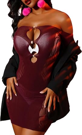 Sexy Knit Bodycon Mini Dress - Shoulder Cut-Out, See-Through Long Sleeve for Club Outfits