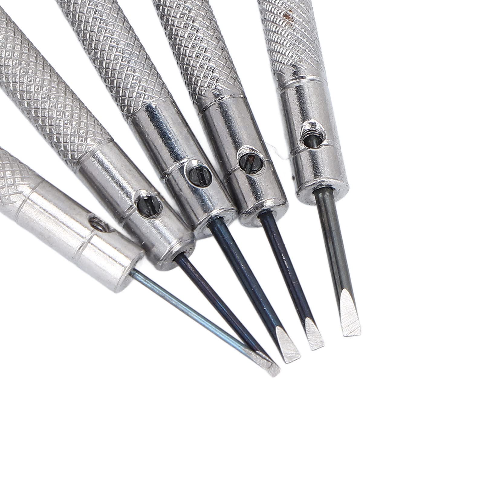 Jeu de 5 Tournevis de précision pour Montres, en Acier, de différentes Tailles, pour la réparation de Montres Professionnelles.