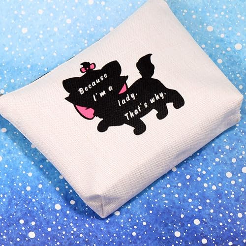 Miniatura 2 de G2TUP The Aristocats Inspired Cat Marie - Bolsa de maquillaje para cosméticos con texto en inglés "Because I'm A Lady That's Why Cartoon Movie