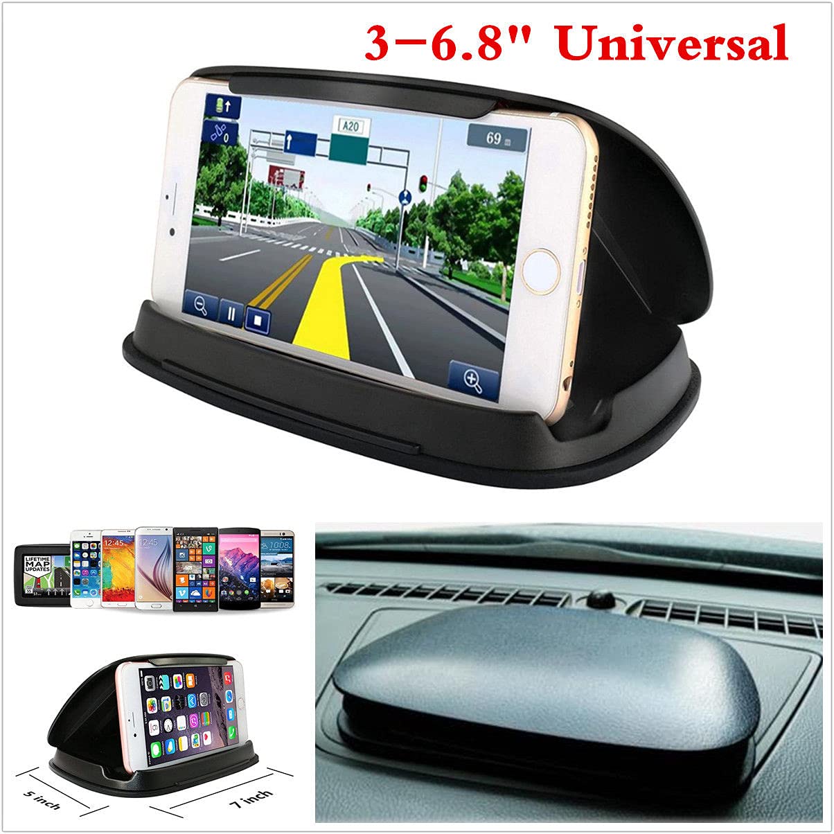 MACHSWON - Supporto per cellulare da auto, supporto per cruscotto, tappetino per cruscotto, supporto GPS
