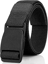 Maikun Mens Canvas Nylon Stretch Belts for Men, Fully Adjustable Waist Size