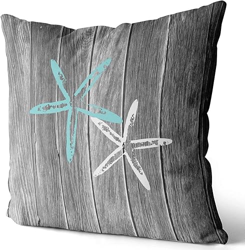Miniatura 3 de Fanaing Funda de almohada decorativa para el hogar, sofá, playa y estrellas de mar, 24 x 24 pulgadas, cuadradas, fundas de cojín impresas de doble