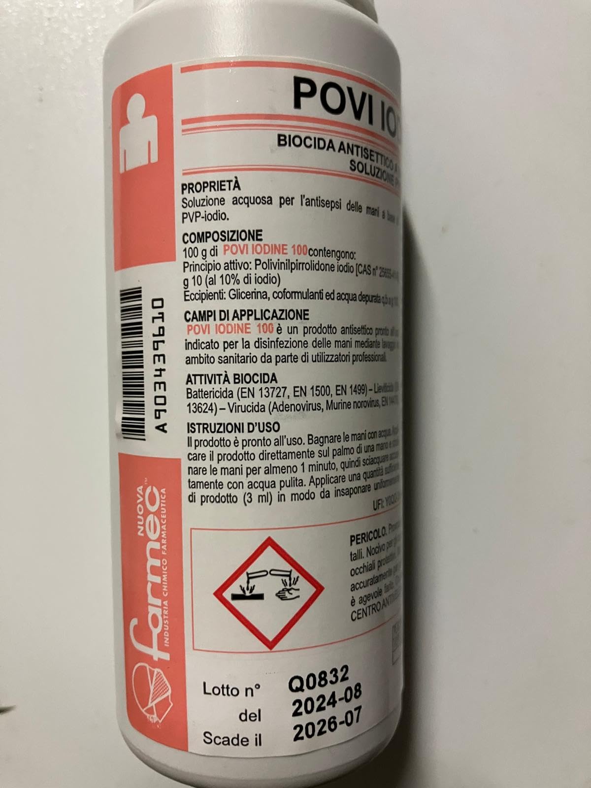 Iodopovidone Disinfettante Antisettico 500 Ml