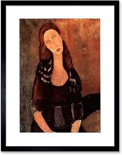 PAINTING MODIGLIANI PORTRAIT JEANNE HEBUTERNE THREE FRAMED ART PRINT F97X8993