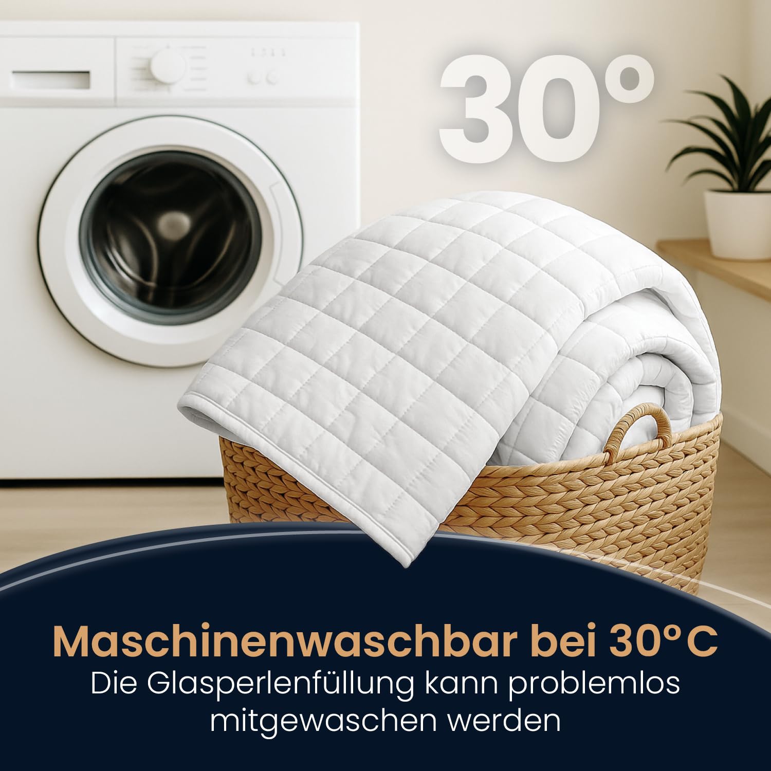 ELONEO NEU Gewichtsdecke 155x220 cm mit 11 kg, TÜV und Oeko-Tex Zertifiziert, Weighted Blanket aus 100% Baumwolle, Entspannungsdecke & Anti-Stress Therapiedecke, schwere Decke zum Schlafen