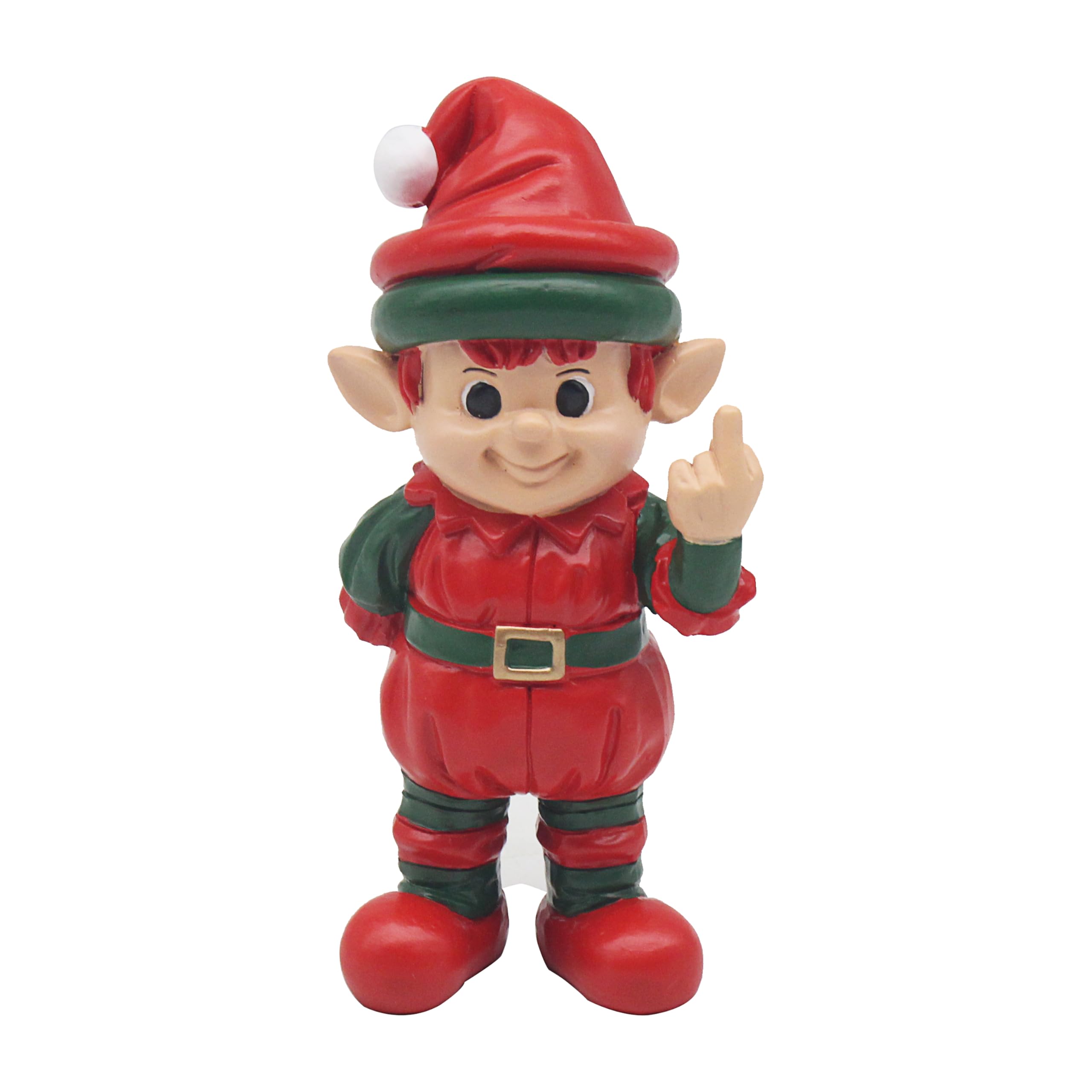The Leonardo Collection Silver Lesser & Pavey Christmas Elf Swearing Figurine 16Cm | Humorous Festive Decoration | Fun Xmas Ornament For Home Or Office