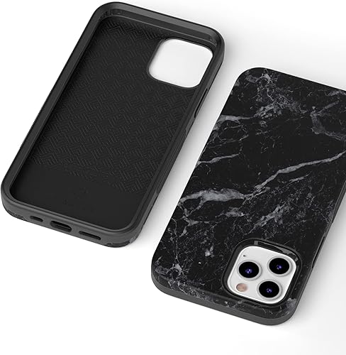 Miniatura 7 de Casely Funda para iPhone 1212 Pro  Perla Negra  Mármol Negro  Diseño protector audaz