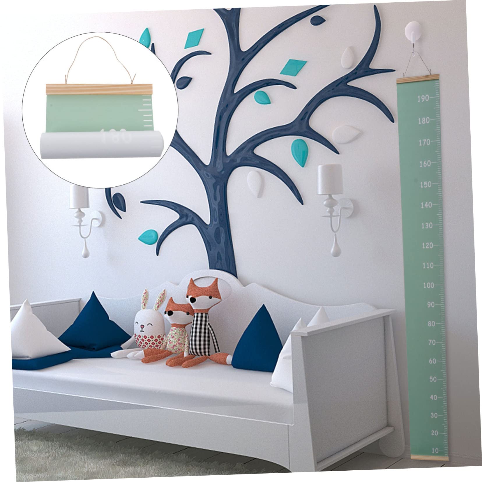 VICASKY 4piezas Regla De Medición De Altura Infantil Decorativa Lienzo Medidor De Crecimiento Removible Para Paredes De Niño Niña Herramienta De Medición Ecológica y Resistente Al