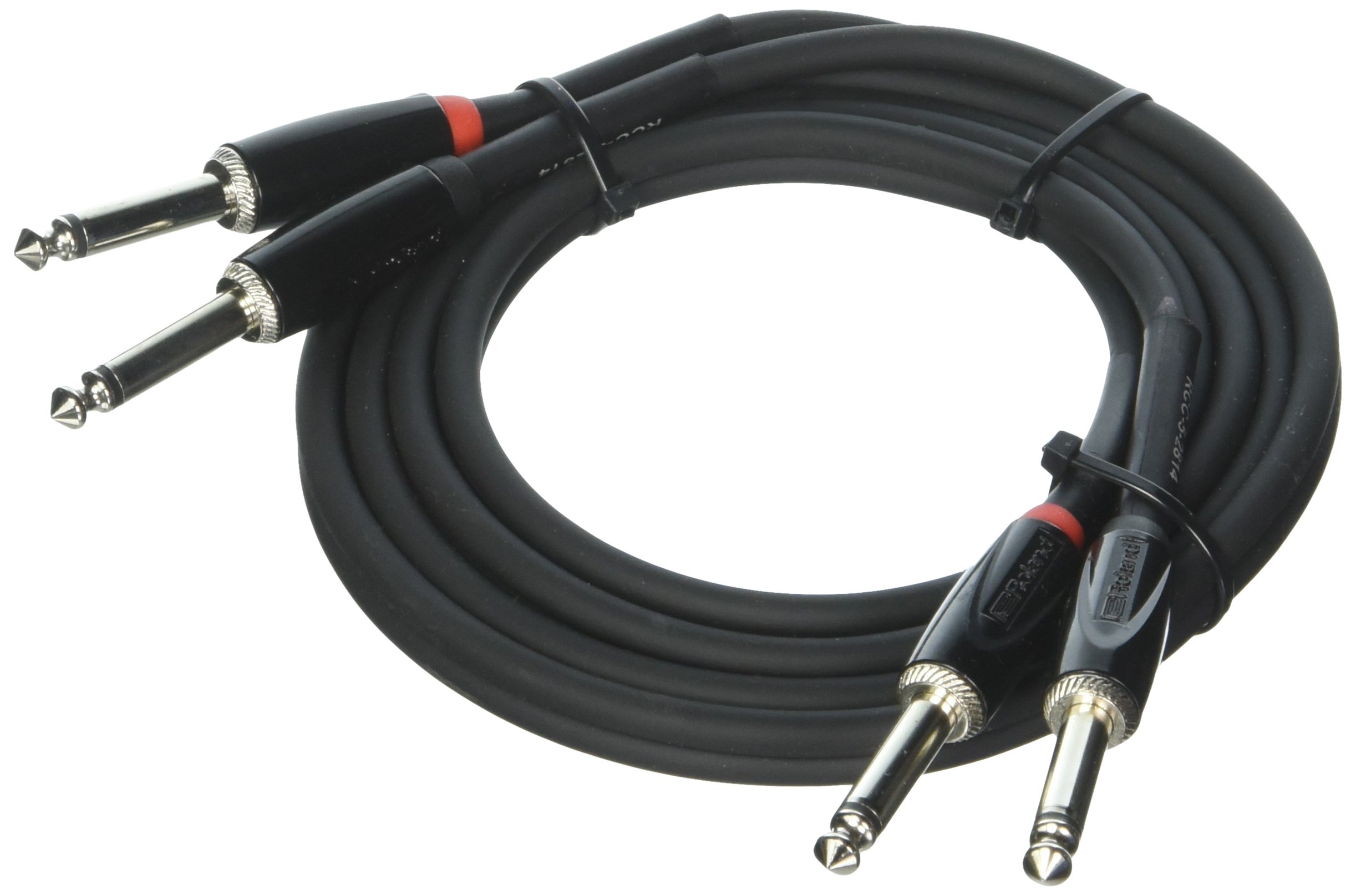 Roland Black Series Interconnect Cable, Dual 1/4-Inch to Dual 1/4-Inch, 5-Feet