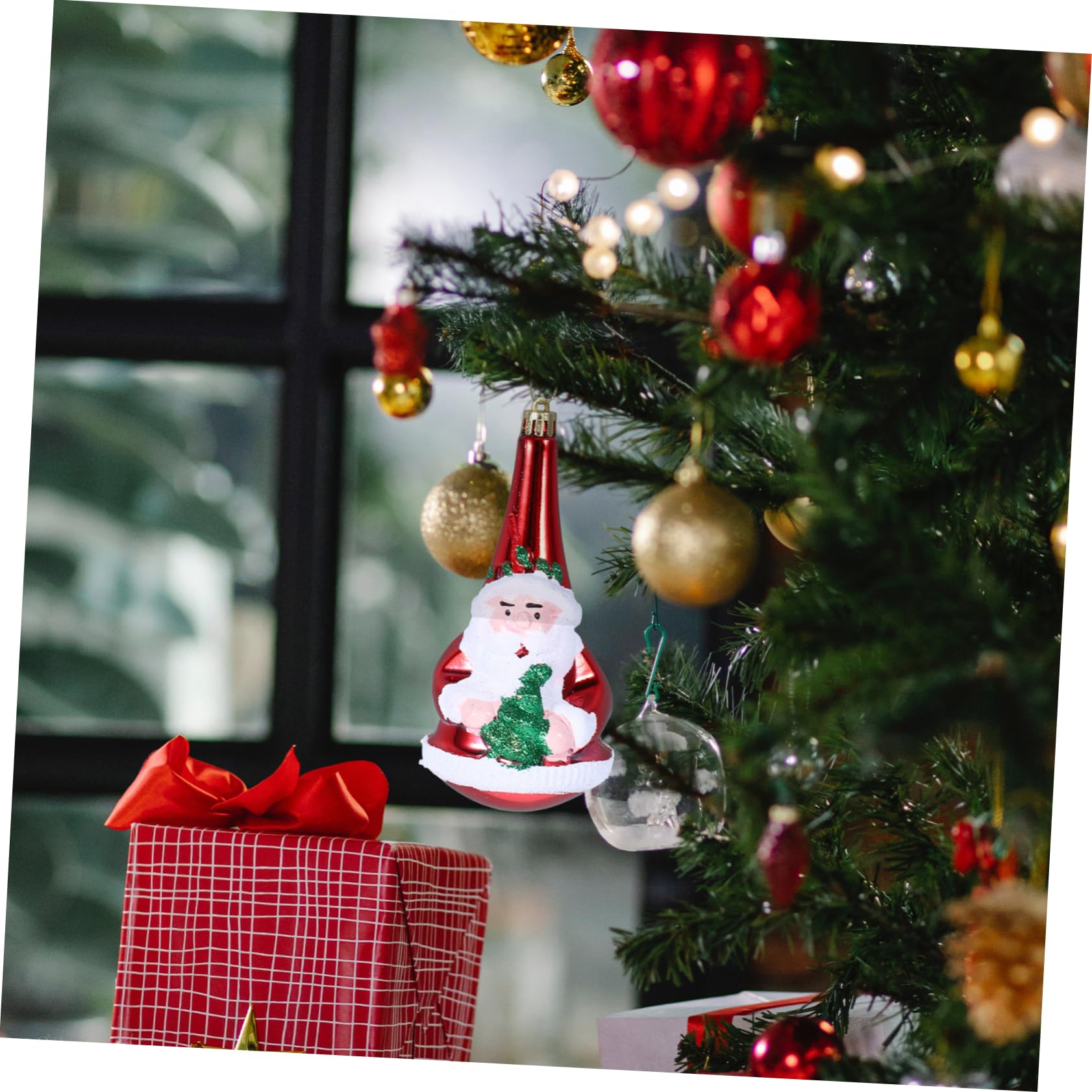PRETYZOOM 15 STK Christbaumschmuck Weihnachtskugel-anhänger Weihnachtsbaum Hängen Weihnachtsmann-anhänger Hängende Weihnachtskugeln Weihnachtsbaum Charms Plastik