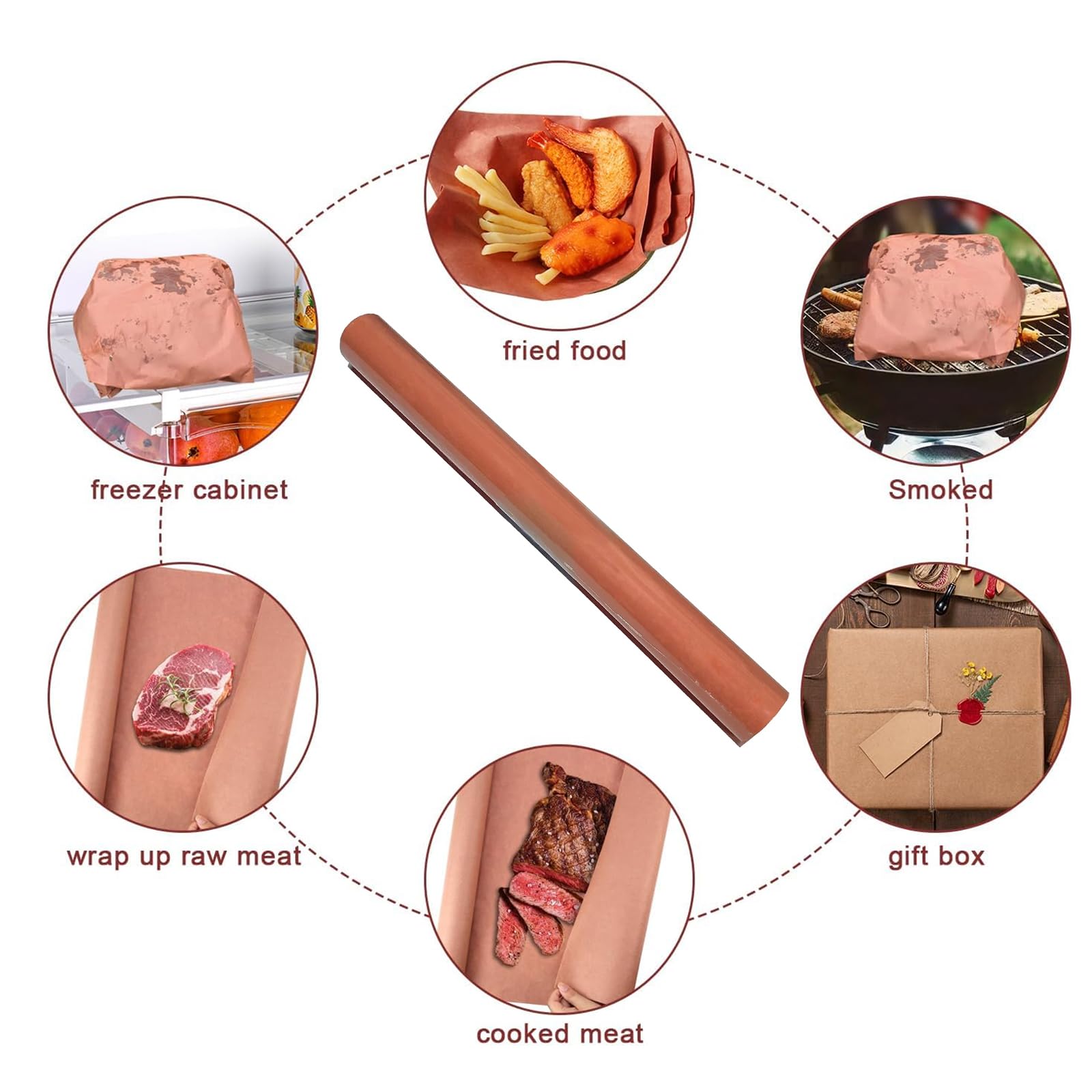 Pink Butcher Paper, papier rzeźniczy, brzoskwiniowy, do grilla, wędzarni, ryb, mięsa, kiełbasy