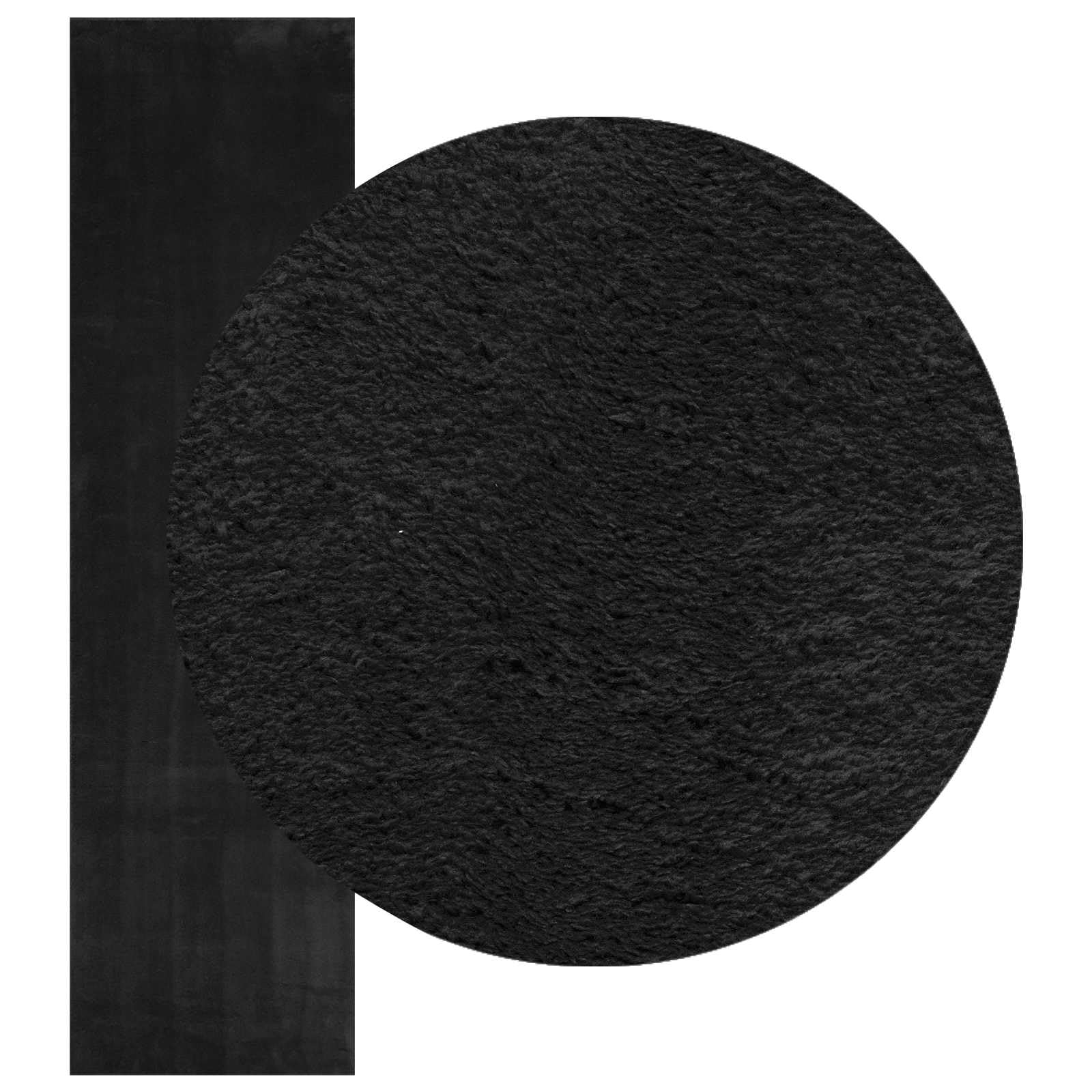 Alfombra Huarte, color negro, 500 x 80 cm, lavable
