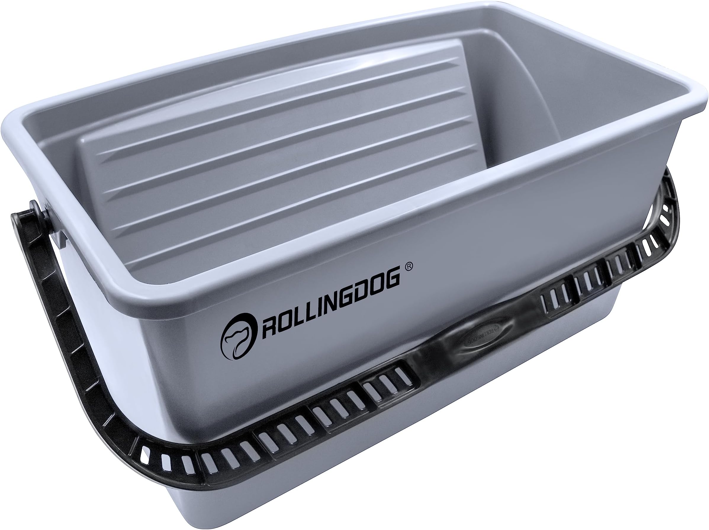 – ROLLINGDOG 18" Jumbo Paint Roller Bucket - Extra Large Plastic Paint Scuttle Paint Tray use with 18 inch Large Paint Roller