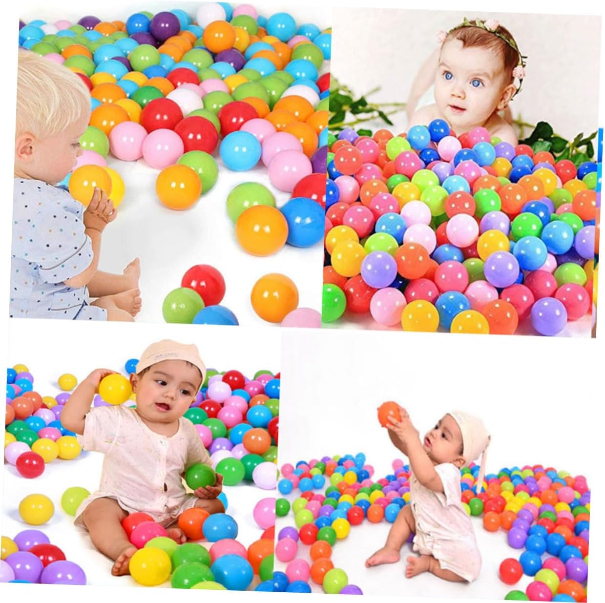 250Pcs Colorful Thicken Ocean Balls Pe Ball for Playgrounds Ball Pits and Playhouses for Group Play and Coordination Development