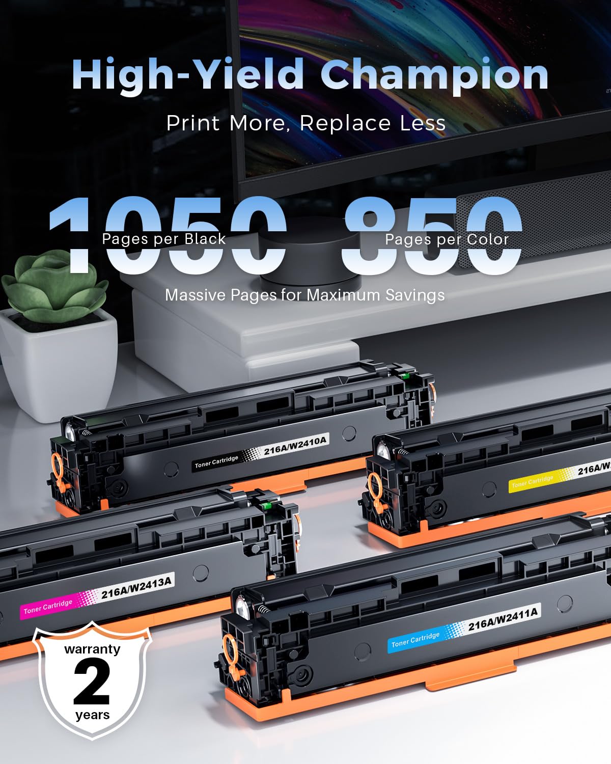 Kuva 216A Toner Compatibles pour HP W2410A W2411A W2412A W2413A 4-Pack
