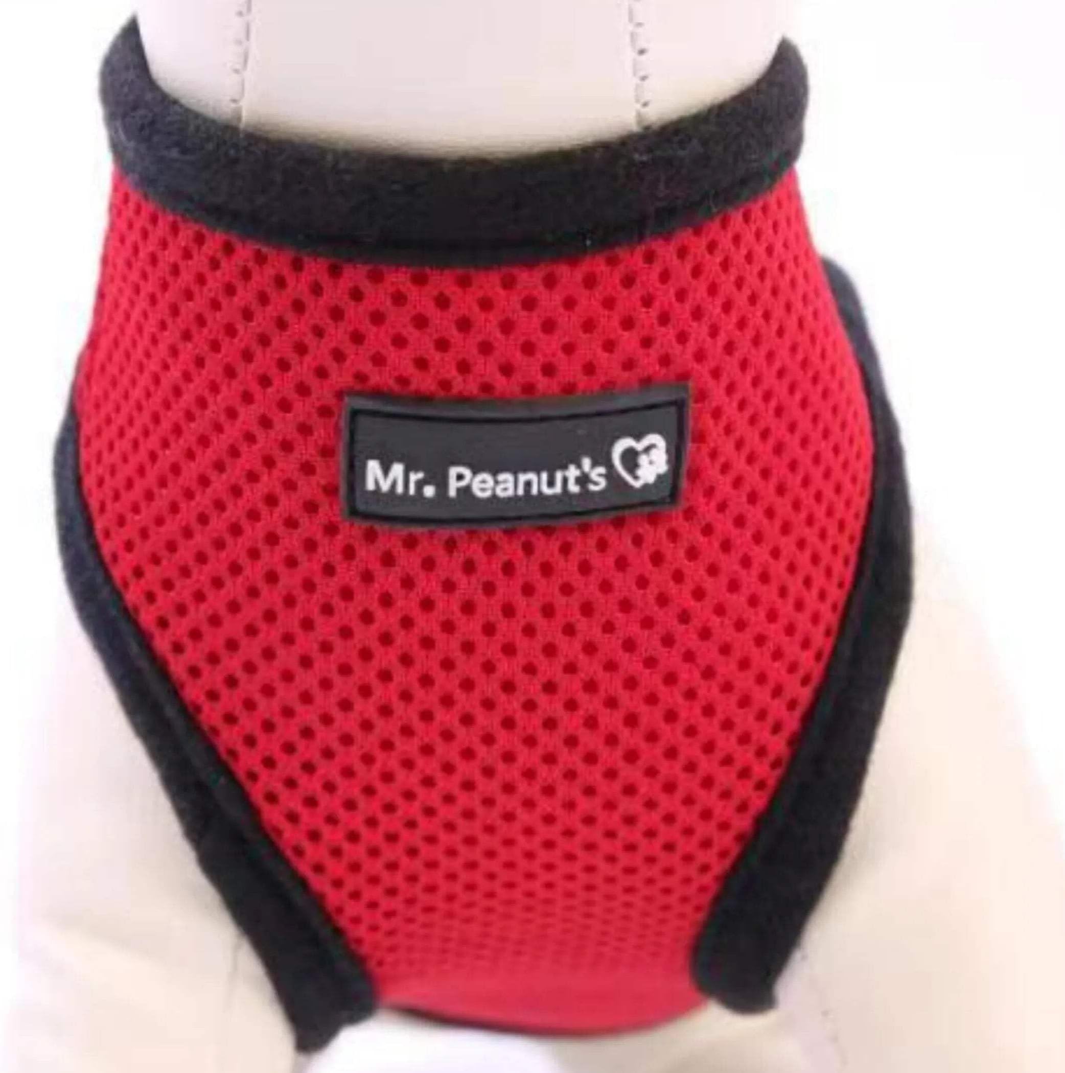 Mr. Peanut's PupTrek Small Dog/Cat Soft Mesh Step in Harness Vest (Medium, Red)