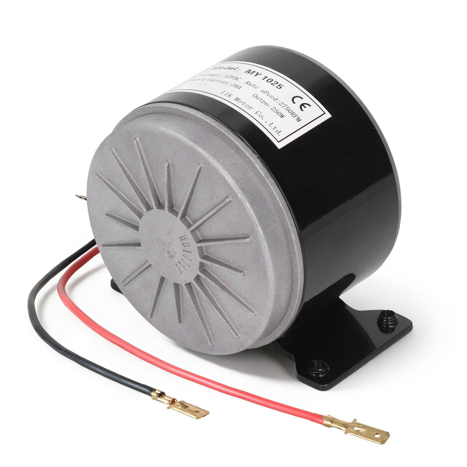 MY1025 12 V 250 W High Speed 2750 obr./min, szczotkowany silnik elektryczny z magnesem trwałym, wysokiej wydajności aluminium silnik elektryczny DC do skutera elektrycznego