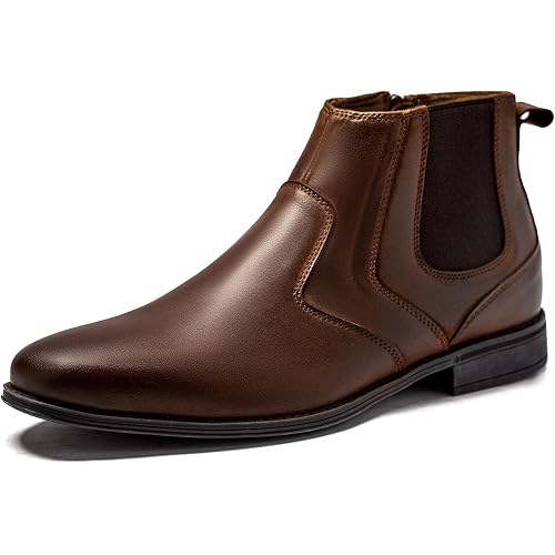 Holy dove Chelsea Boots Men – Genuine Leather,Chelsea Boots for Men with Side Zipper, Casual Slip-On Ankle Boots, Chukka & Oxford Style Dress Boots