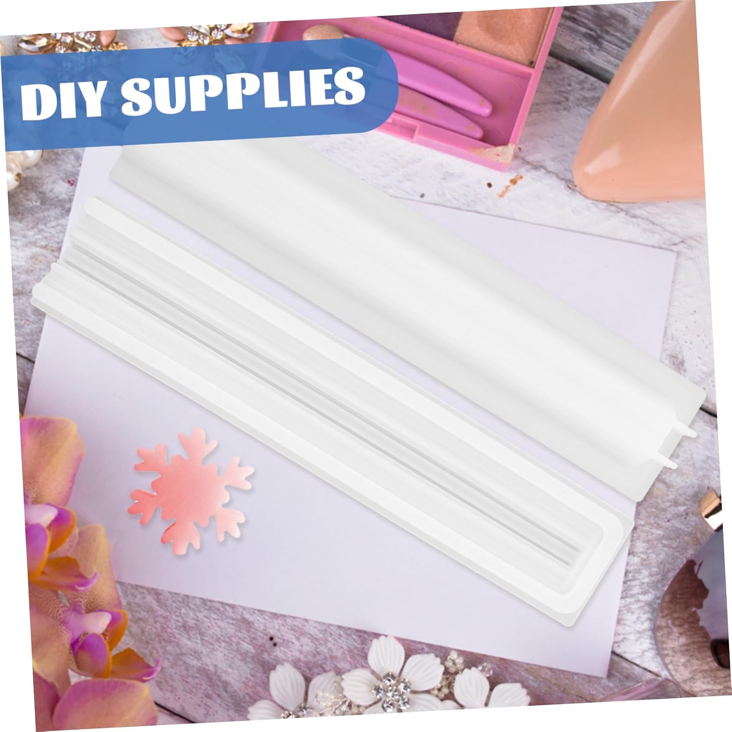 Silicone Candle Mold for DIY Aromatherapy Candle Making White