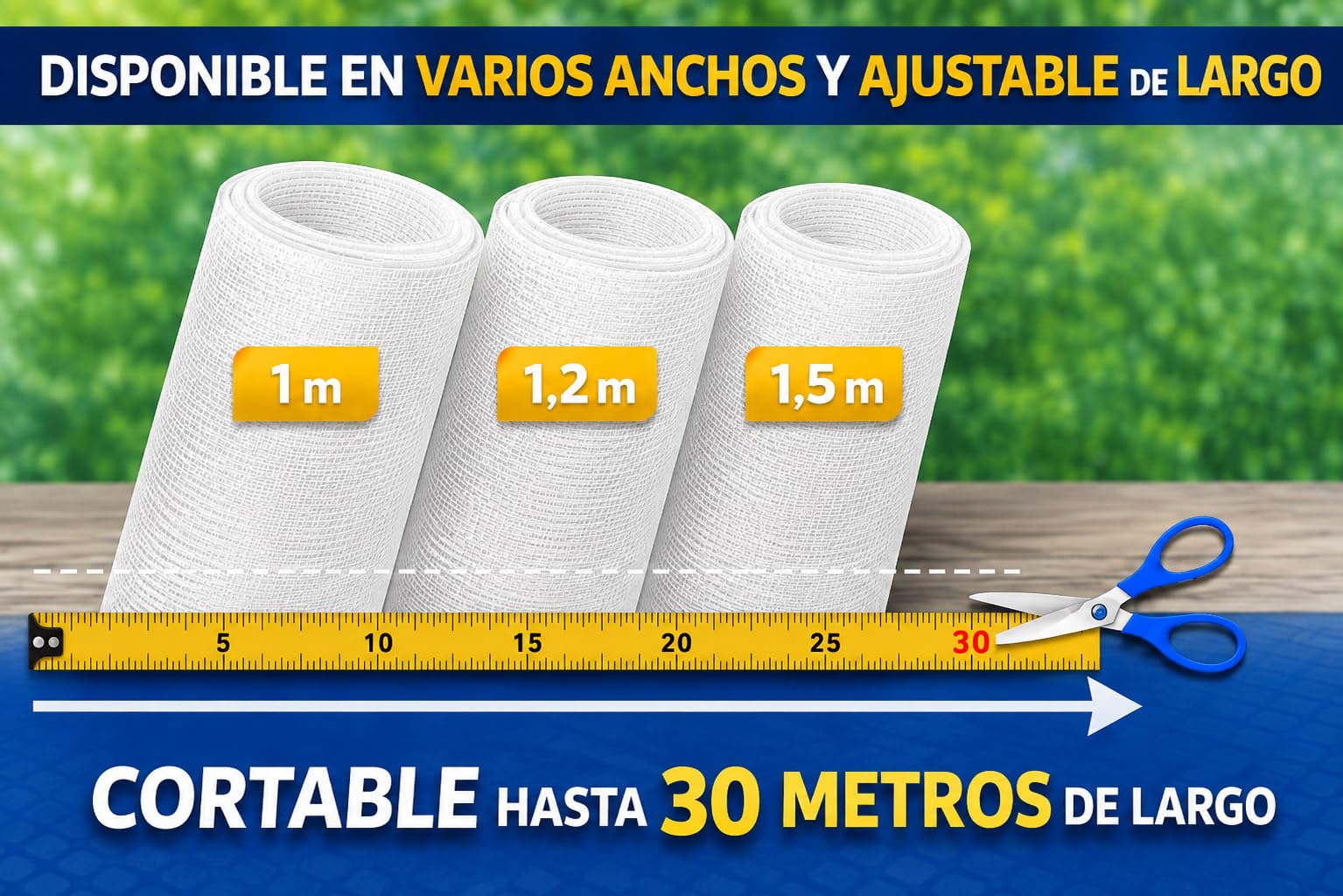 Tela mosquitera por metros, tela mosquitera para puerta y ventana, tela mosquitera FIBRA DE VIDRIO COLOR BLANCO, mosquiteras tamaño a elegir (150x3000 cm)