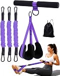 Upgraded Pedal Resistance Band with Handle, 3 Tube Adjustable Resistance Band for Abdomen, Waist, Arm & Leg Workout, Sit Up Pedal for Women