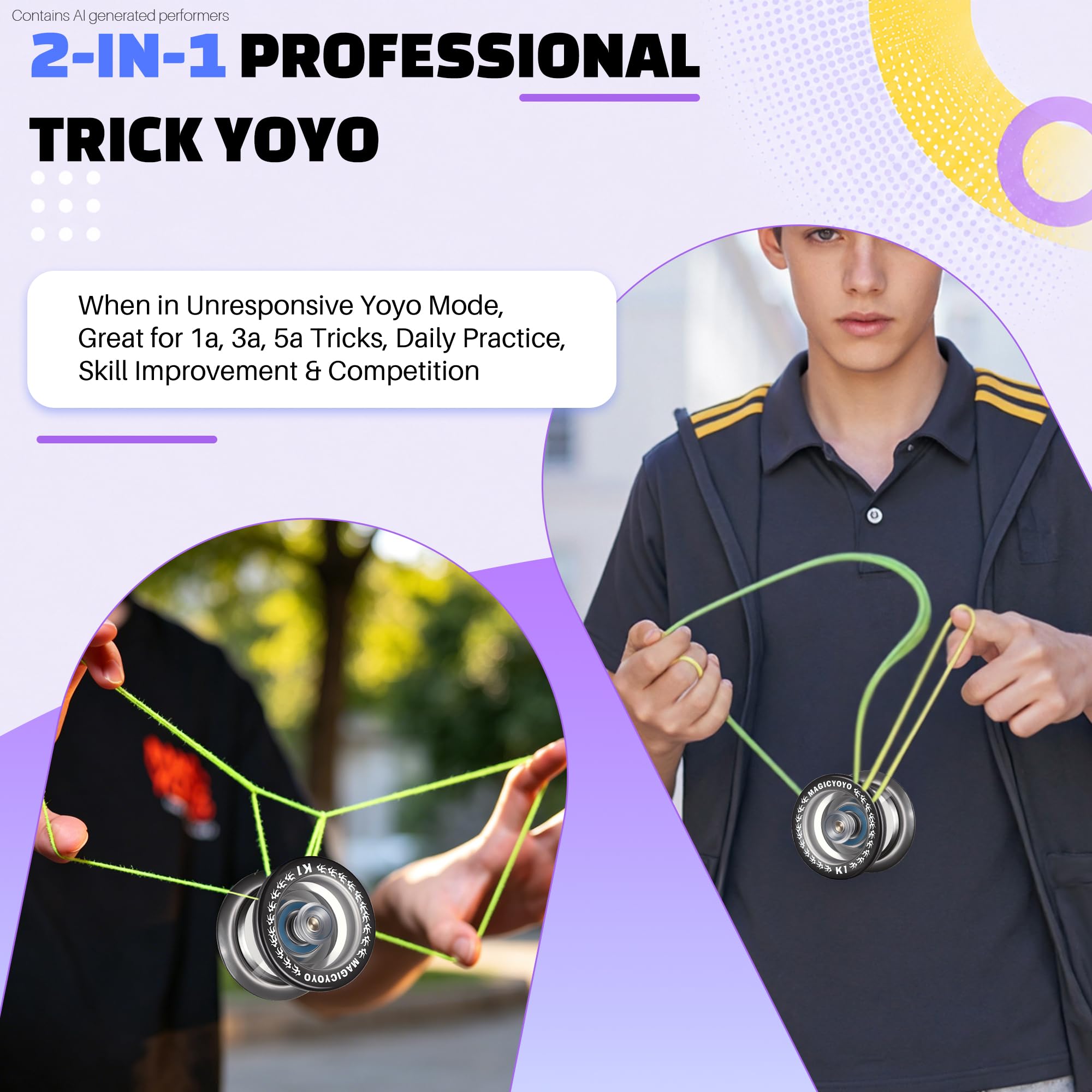 Amazon | MAGICYOYO レスポンシブヨーヨーK1 Tug Return Yoyo