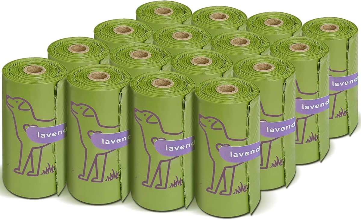 Amazon.com : 240 Count Lavender Scented 13” x 9” Dog Poop Bags Rolls, Leakproof Strong & Sturdy Waste Bags for Doggie Cat Pet : Pet Supplies