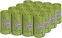 Wowflash 240ct Lavender Scented Leakproof Dog Poop Bags, 13x9 Inch Strong Rolls for Dogs & Cats