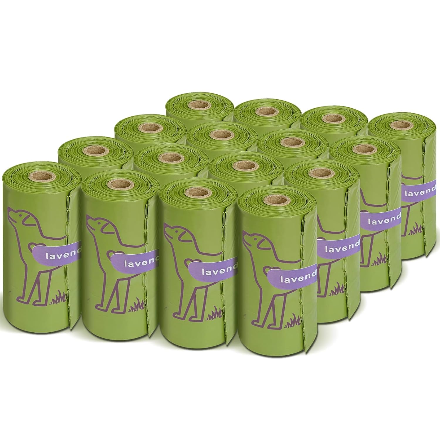 240 Count Lavender Scented 13” x 9” Dog Poop Bags Rolls, Leakproof Strong & Sturdy Waste Bags for Doggie Cat Pet