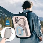 Cirorld Inflatable Travel Pillow for Airplanes, Compact Travel Neck Pillow with Eye Mask and Earplugs, Lightweight Neck Support Travel Pillows for Long Flight, Road Trip, Black