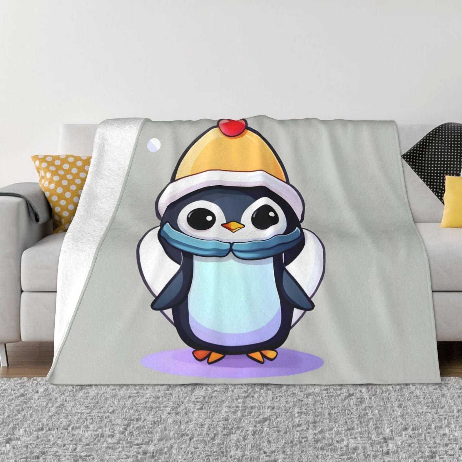 Couverture de lit pingouin pour réchauffer vos soirées cocooning