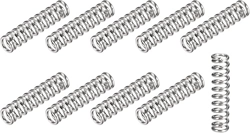 Miniatura 172 de METALLIXITY Resortes de compresión (0.020 x 0.118 in de diámetro exterior, 0.787 in de longitud libre) 20 unidades, resorte de extensión de acero