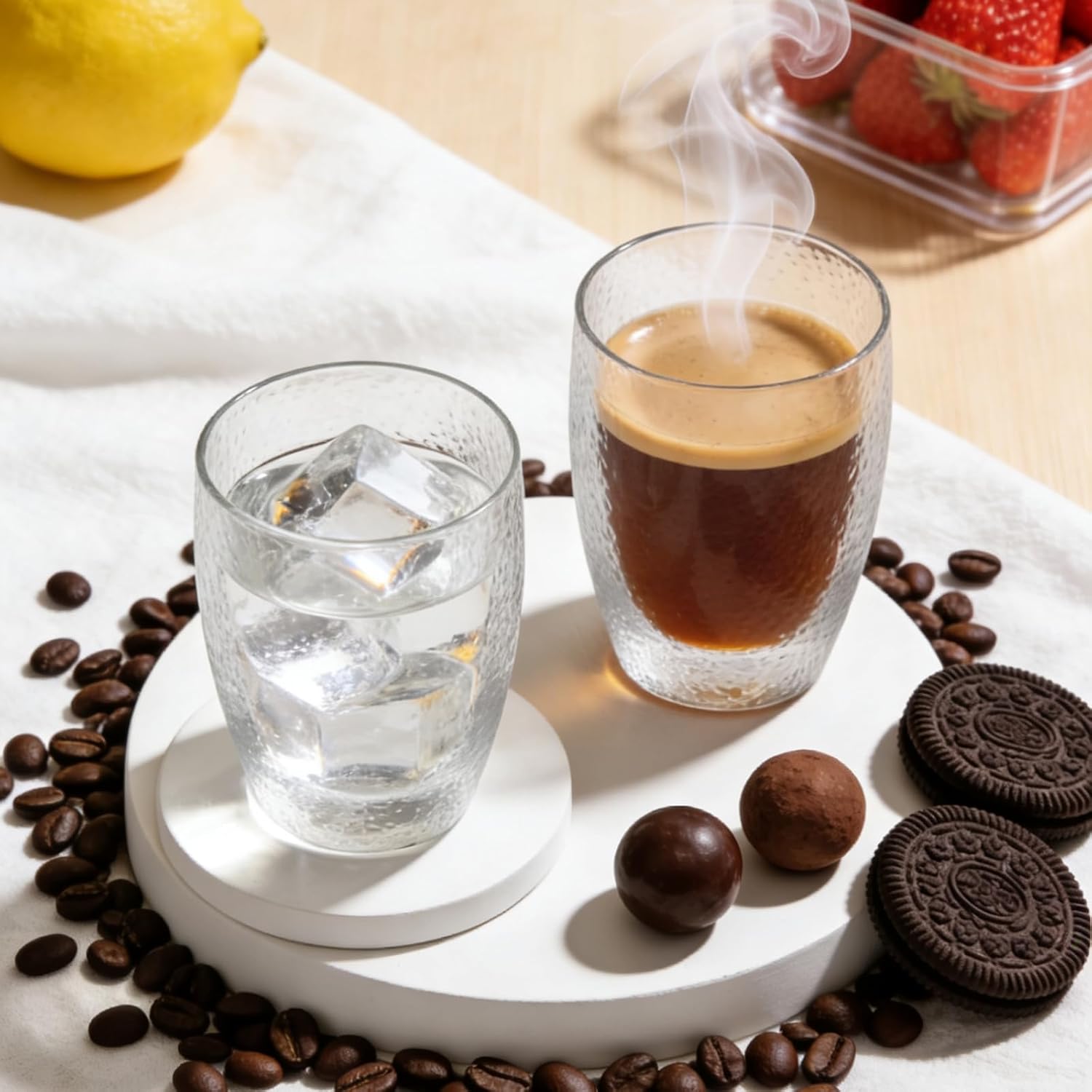 Double Wall Glass Coffee Mugs Set, Clear Insulated Glass Mugs for Hot Beverages, Suitable for Tea, Latte, Espresso, Cappuccino (15oz(2-pack)) - Image 5