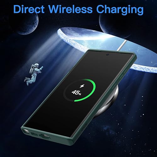 Miniatura 7 de JETech Funda mate para Samsung Galaxy S23 Ultra 5G de 6.8 pulgadas, funda protectora delgada translúcida esmerilada, antihuellas dactilares (verde