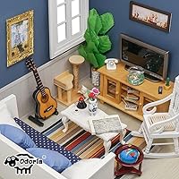 Vista 9 de Odoria 1/12 Miniatura Baby Nursery Muebles Set Dollhouse Accesorios