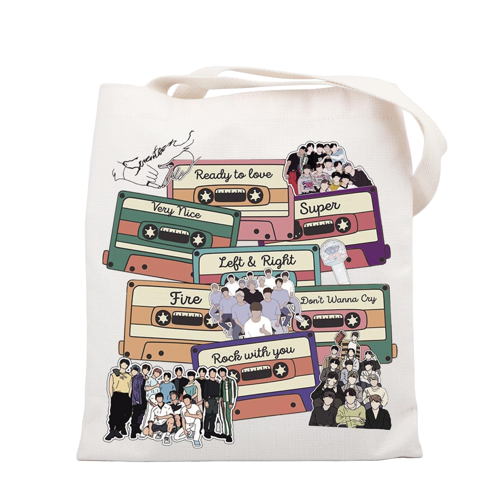17 Album Tote Bag Korea-Pop Boy Band Fans Gift Korea-Pop Merchandise Korean Music Merch
