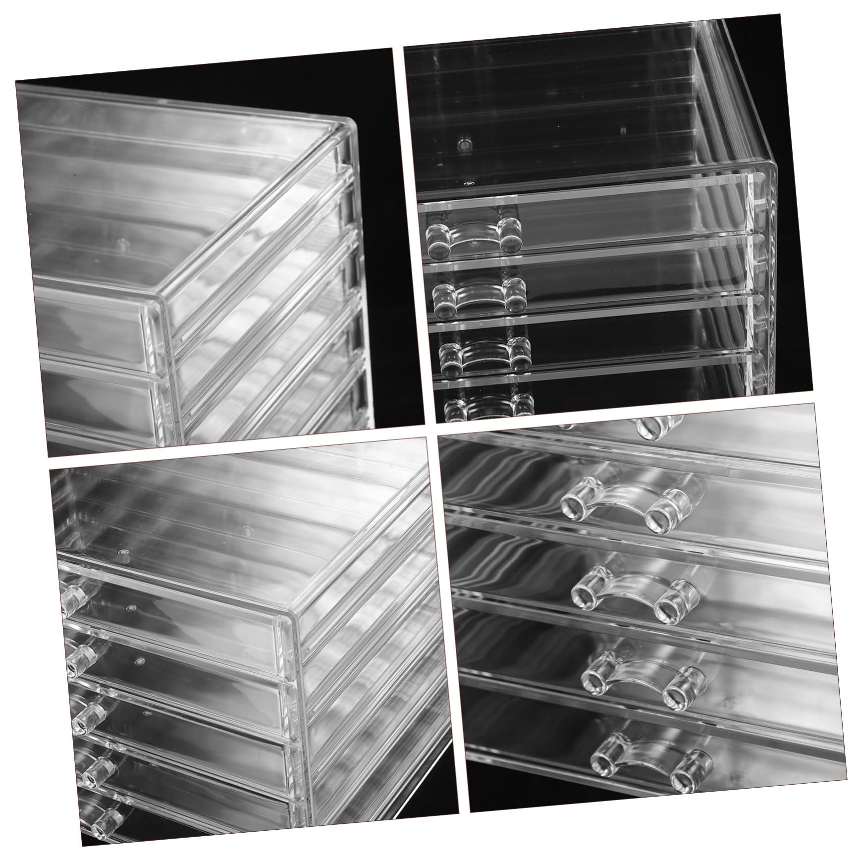 Gatuida Organisateur de Maquillage en Acrylique à 5 Tiroirs Multifonctionnel pour Bijoux et Cosmétiques, Design Polyvalent pour Bureau et Décoration de Chambre