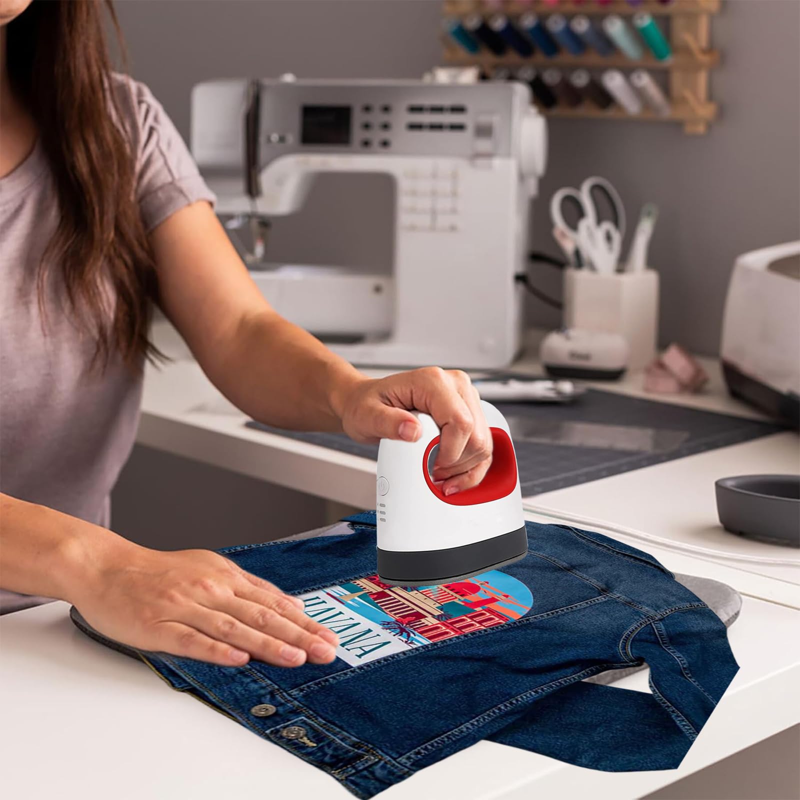 Pressa Caldo Costante Temperatura, Mini Ferri Fai Da Te, Macchina per Stirare con 3 Modalità Riscaldamento e Base Sicurezza Isolata, Termopressa per Magliette, Cappelli, Scarpe, Progetti Vinile HTV