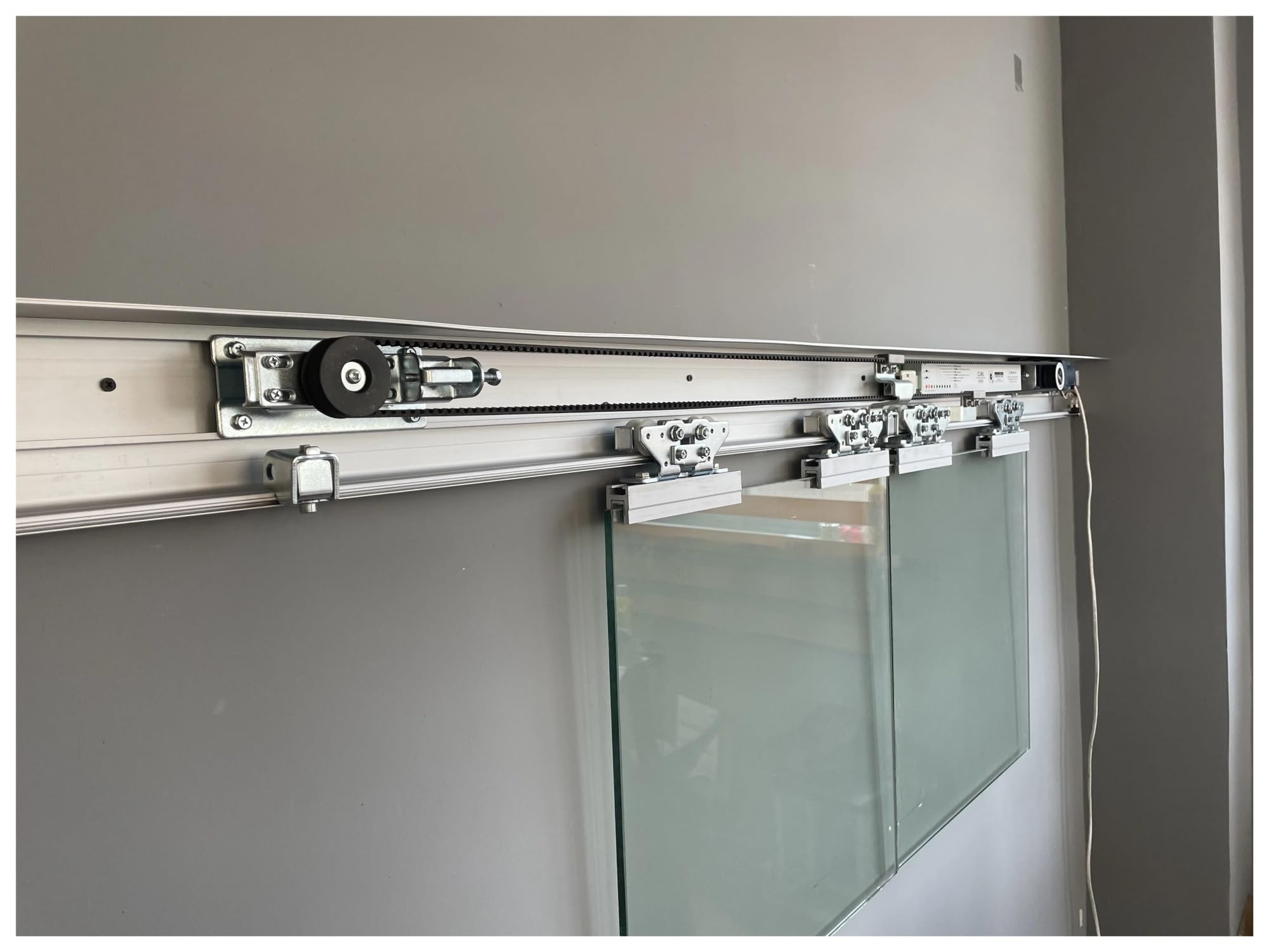 Abridor de puerta de garaje, Abridor de puerta corrediza de vidrio con motor sin escobillas Dc24V CC en operador de puerta automática Se adapta a puertas versátiles