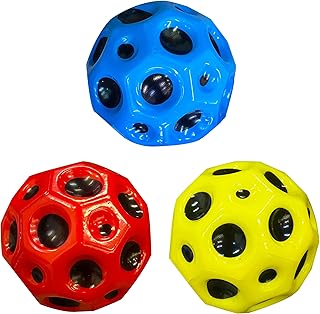 Space Balls Extreme High Bouncing Ball Tiktok Pop Bouncing SpaceBall Rubber Bounce Ball Sensory Ball Improve Hand-eye Coordination Sports Training Ball Children's Sensory Ball Easy to Grip and Catch