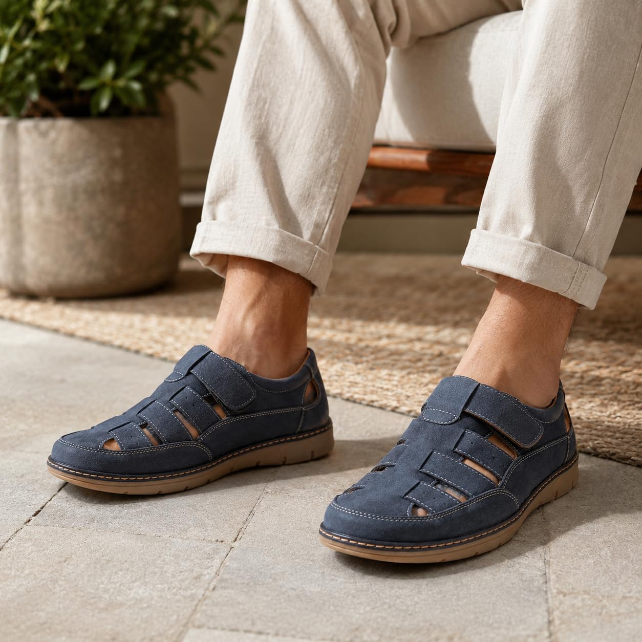 JOMIX Sandale de Randonnée Homme Chaussures de Sport Homme Chaussures de Marche Hommes Sneakers Respirantes Légères Confortables