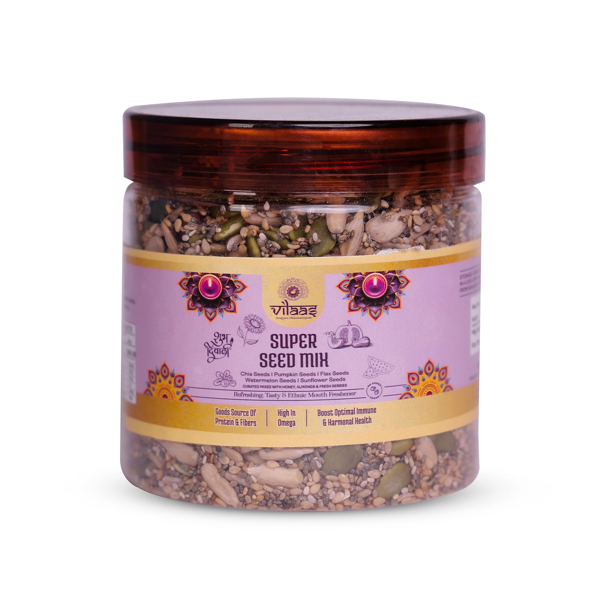 Vilaas Dried Super Seed Mix 600 GM | Nuts and Seeds Mix | Mix Seeds for Eating | Diet Snacks | Healthy Snack | Protein Rich Food | No Artificial Flavours & Preservatives-image-6
