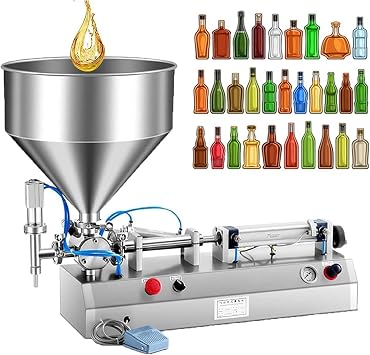 Paste Filling Machine, Semi-Automatic Cream Filling Machine, Filling accuracy  0.5%, Semi-Automatic Cream Filling Machine, Gas volume 0.1m /min, for Oil, Cream, Lotion, Honey and Butter
