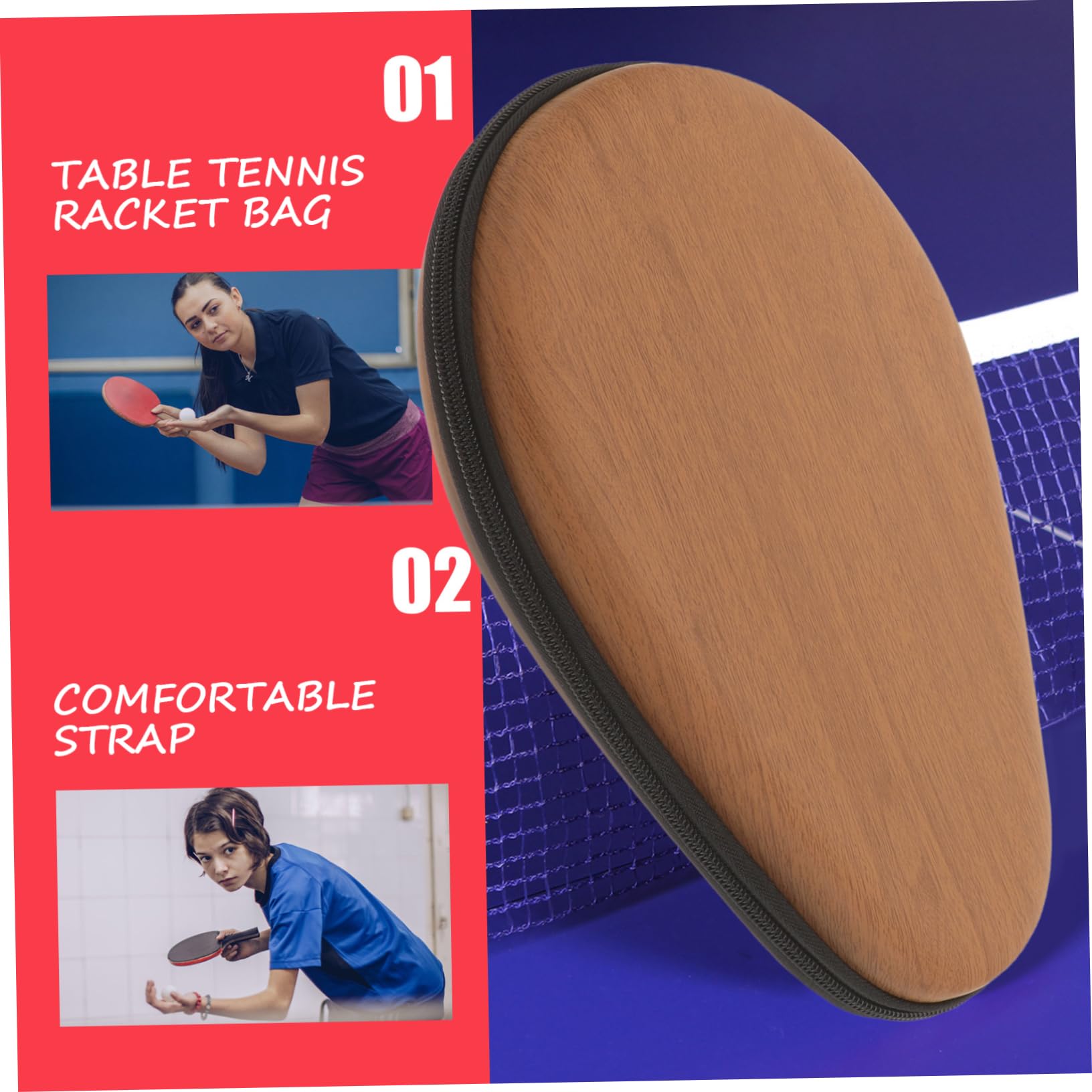ifundom 5 Custodia per Racchette Pong Protezione per Racchette Tennis Tavolo Design Trasporto Facile e Stoccaggio Efficienti